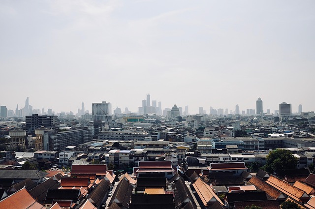 Bangkok Skyline Address with City Glow and Soft Modern Comfort