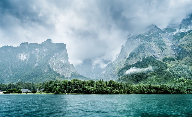 Fir-scented lake air near Königssee under bright alpine skies