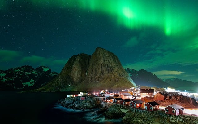 Fjord-bound drifts in Norway for pale northern light and waterfall air