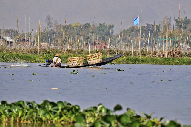 Floating-garden dawns at Inle for mirror-light quiet and reflective beauty