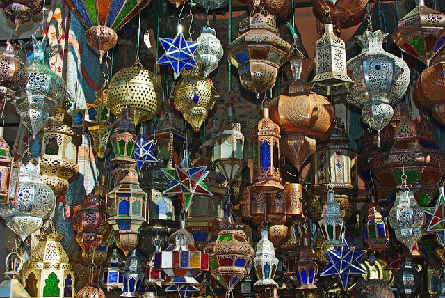 Fragrant market lanes in Marrakech leading back to shaded courtyards