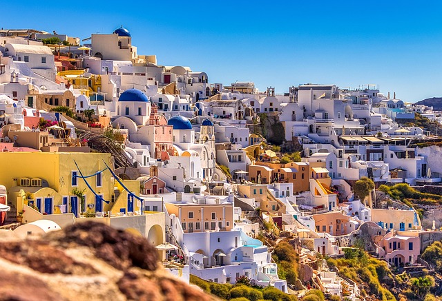 Santorini Cliffside Hotel Life with Sunset Tones and Whitewashed Quiet